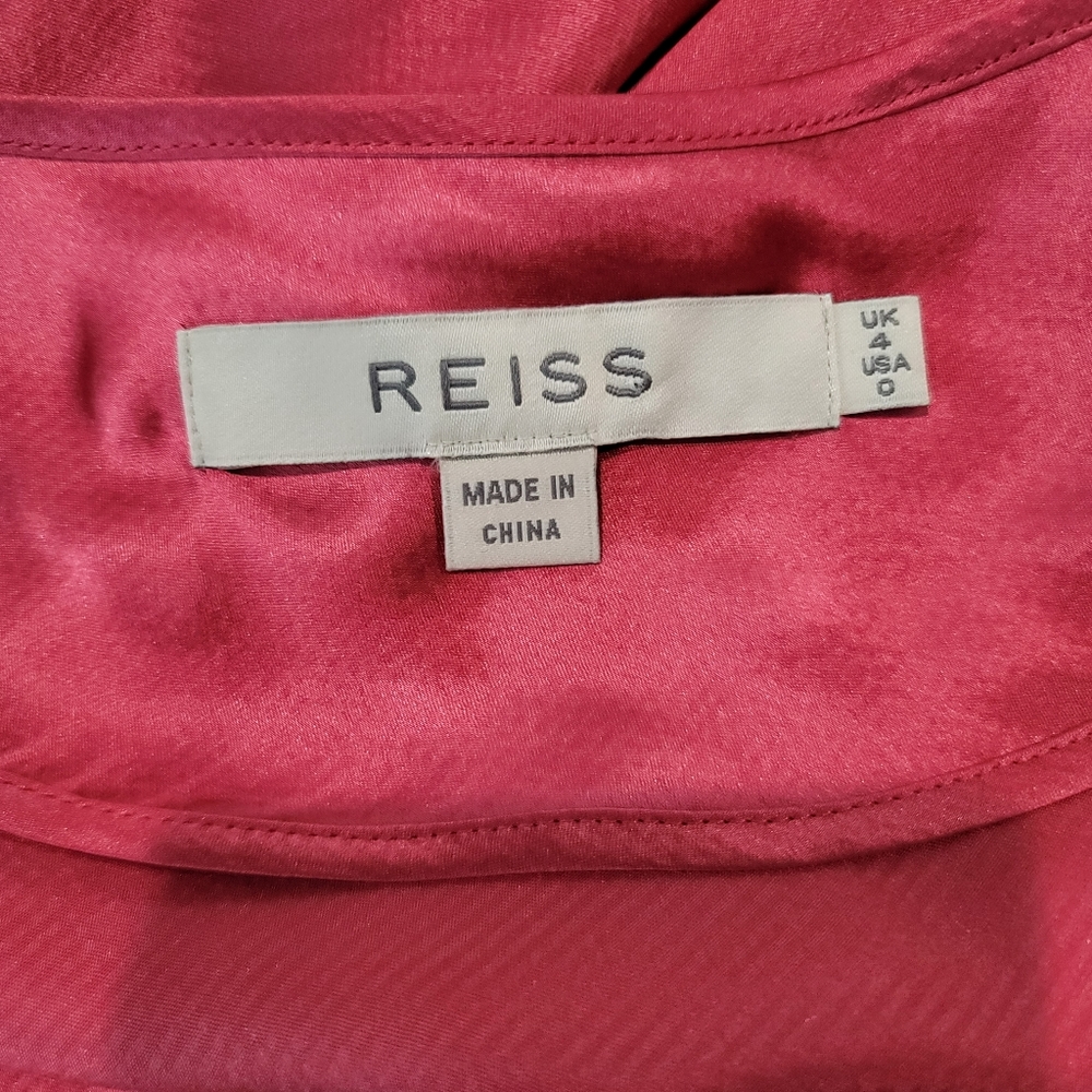 Reiss silk red pink nighty tank top size 0. Luxurious beautiful comfortable. - Picture 6 of 7